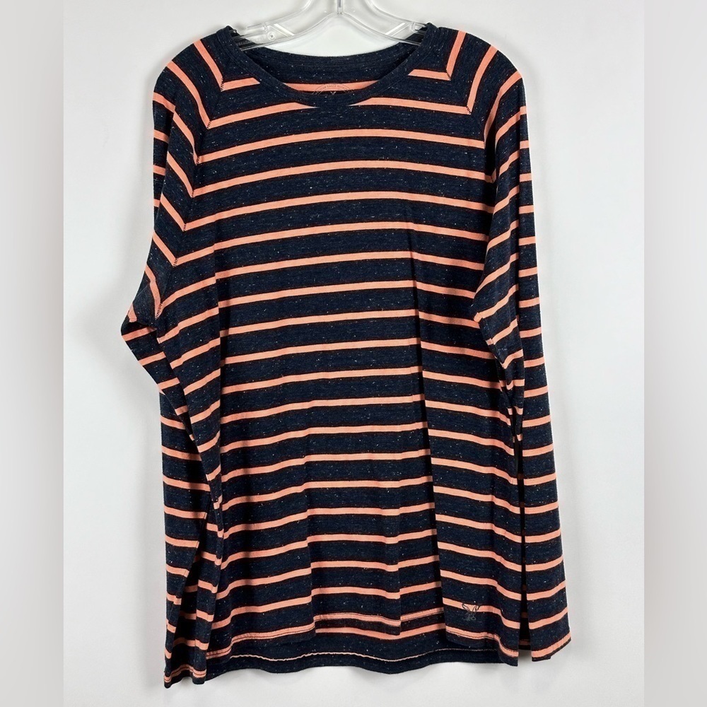 Men's Soft Stretch Athletic Fit Long Sleeve Striped T-Shirt